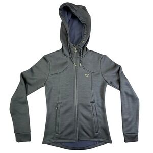 Aubrion Full Zip Hoodie Women XXSmall Charcoal Grey Fleece Lined Athletic Jacket